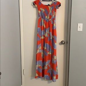 Maxi Hawaiian floral print dress